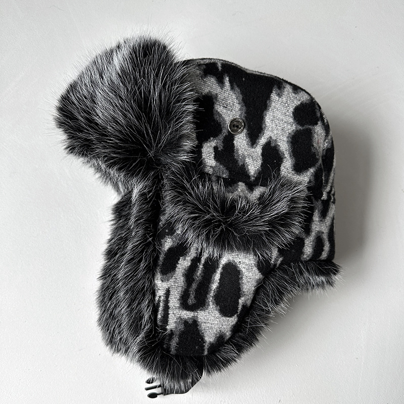 Women Leopard Print Fleece Tra - Trapper Hat Ear Flap review and price